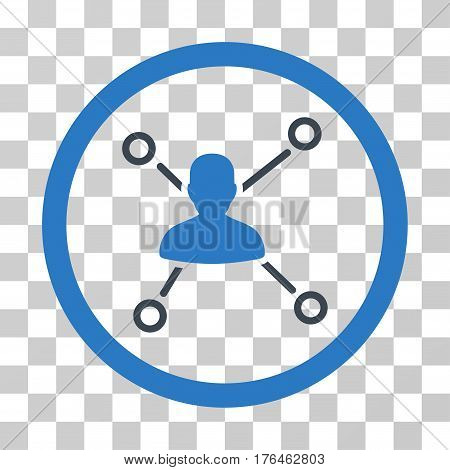 Person Relations icon. Vector illustration style is flat iconic bicolor symbol smooth blue colors transparent background. Designed for web and software interfaces.