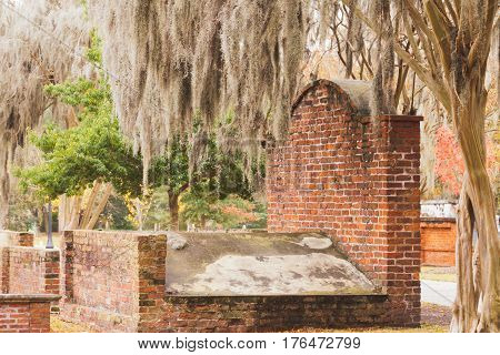 Brick Grave Colonial Park Cemetery Savannah Ga