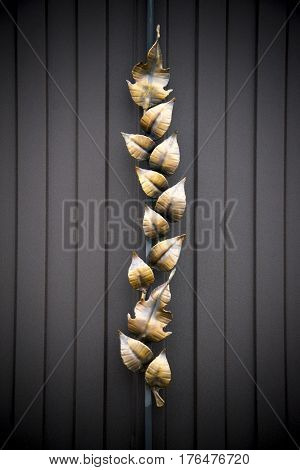 magnificent wrought-iron gates ornamental forging forged elements close-up