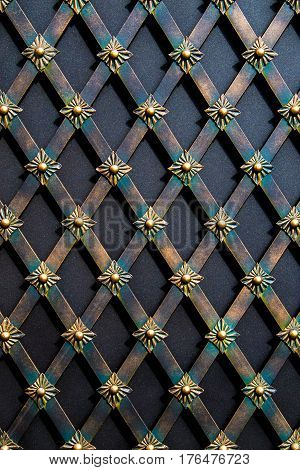 magnificent wrought-iron gates ornamental forging forged elements close-up