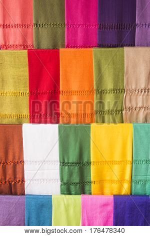 Mexican color rebozos from Santa María del Río