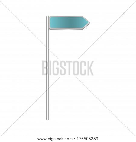 metallic blue direction board road signs vector illustration