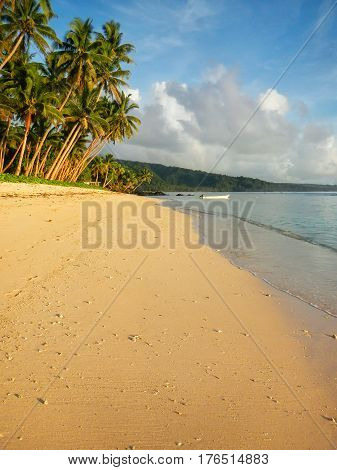 Sandy Beach In Lavena Village On Taveuni Island, Fiji