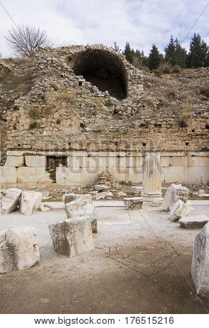 Baths of Varius in the ancient city of Ephesus Selcuk Turkey