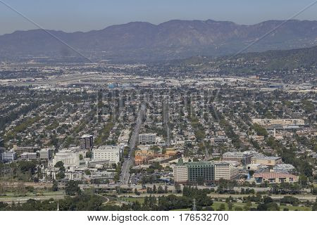 Aerial View Of The Burbank Aera