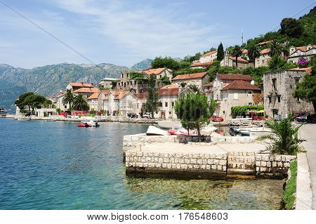 Village Of Perast On The Bay Of Kotor
