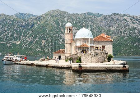 Our Lady Of The Rock Island On Kotor Bay