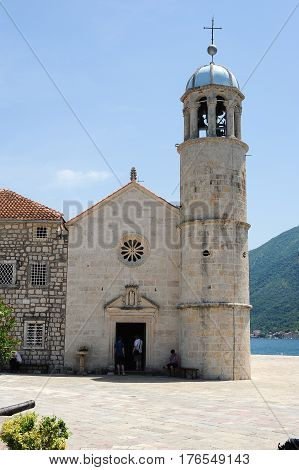 Our Lady Of The Rock Island On Kotor Bay