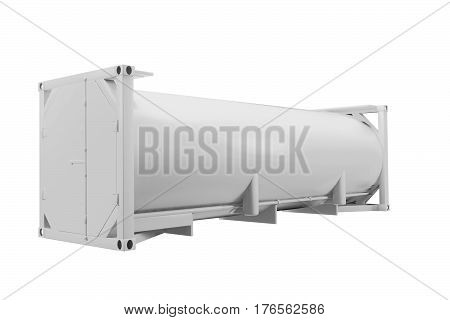 Tanker with doors 3d render illustration isolated on a white background