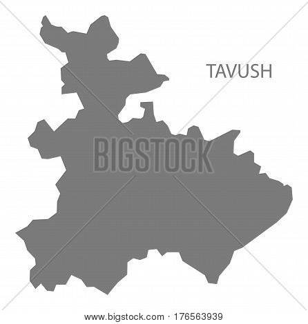 Tavush Armenia Province Map Grey Illustration Silhouette