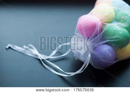 Decorative Eggs In Transparent Bag.