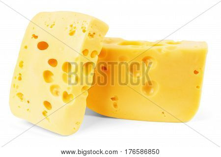 Piece of cheese isolated on white Hole, Emmental, Foods, Holes, Nourish, Wedge, Emmentaler, Schweizer, Emmenthal