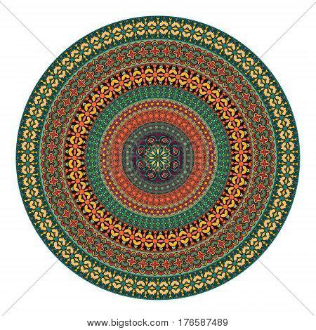 Flower Mandala. Vintage Decorative Elements.