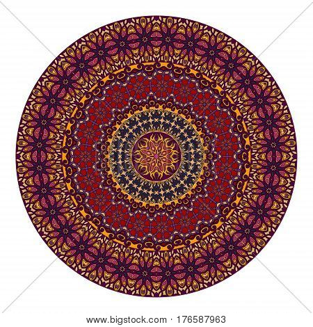 Flower Mandala. Vintage Decorative Elements.