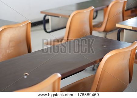 Lecture room with empty seats Business seminar education
