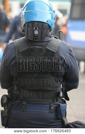 Police In Riot Gear During The Anti-terrorism Control