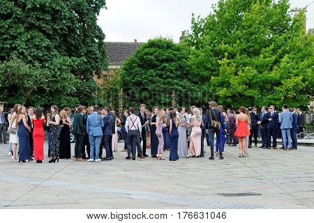 Young People On Theit 'leavers Day' In The City Of York, England.