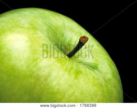 Groene appel met uitknippad