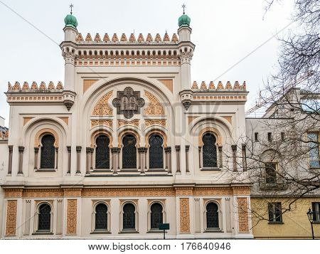 Spanish Synagogue in Prague. It was called the Spanish Synagogue for its impressive Moorish interior design