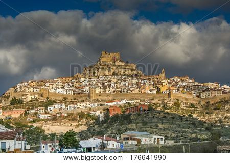 Morella is a town and municipality in Spain in the province of Castellon in the Autonomous community of Valencia (Autonomous community). The municipality is a part of the district (Comarca) Los Puertos. November 2007.