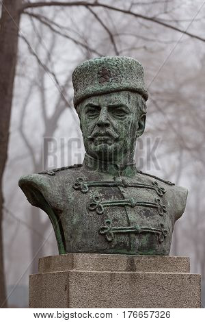 Monument to the national hero Hadzhi Dimitar situated in the bulgarian city Burgas