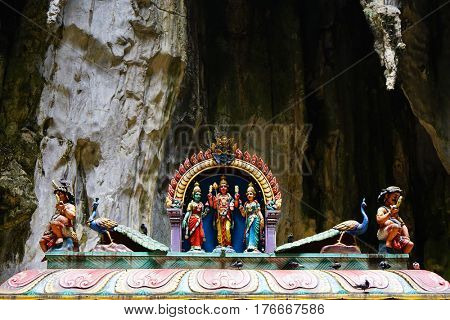 KUALA LUMPUR, 10 JANUARY 2017 - Batu Caves in Kulala Lumpur, Malaysia, Asia