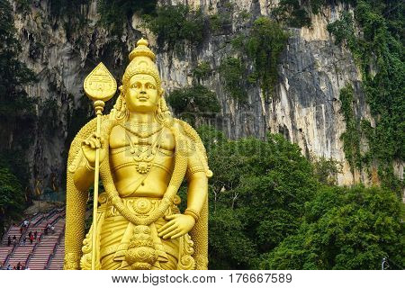 KUALA LUMPUR, 10 JANUARY 2017 - Batu Caves in Kulala Lumpur, Malaysia, Asia