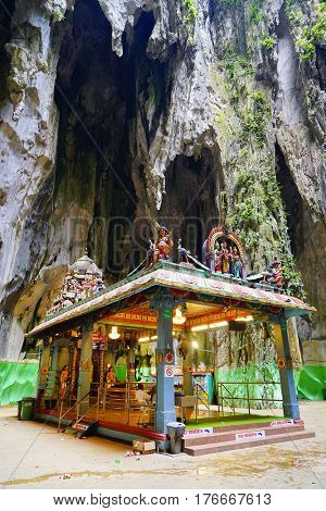 KUALA LUMPUR, 10 JANUARY 2017 - Batu Caves in Kulala Lumpur, Malaysia, Asia