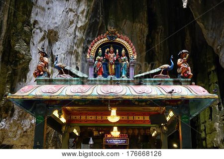 KUALA LUMPUR, 10 JANUARY 2017 - Batu Caves in Kulala Lumpur, Malaysia, Asia