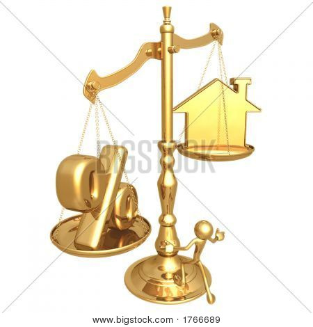 Realty sbilanciato scala percentuale e oro casa