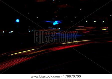tail lights abstract street scene background walpaper at night