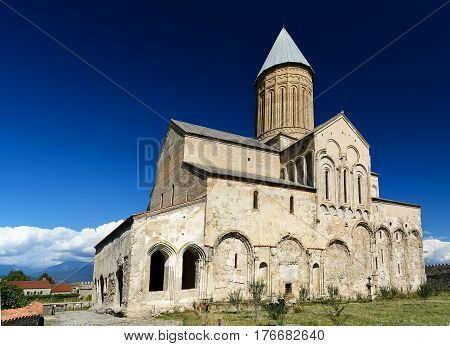 Alaverdi Monastery In The Alazani Valley. Kakheti Region. Georgia