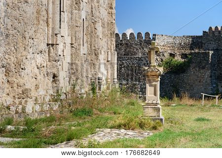 Grave In Alaverdi Monastery In The Alazani Valley. Kakheti Region. Georgia