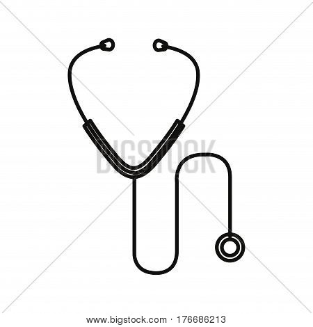 sthetoscope tool icon over white background. vector illustration