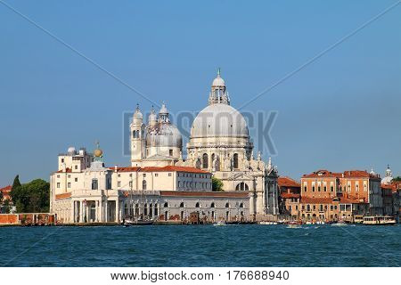 Basilica Di Santa Maria Della Salute On Punta Della Dogana In Venice, Italy