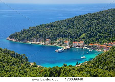 View of Trstenik town on Peljesac Peninsula Croatia.