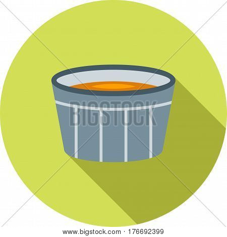 Creme, brulee, dessert icon vector image. Can also be used for european cuisine. Suitable for mobile apps, web apps and print media.