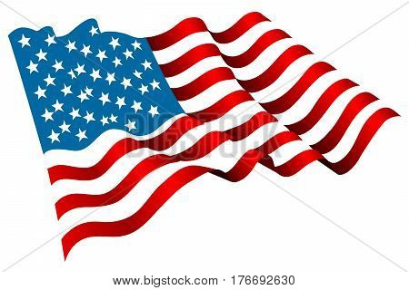 American flag vector usa culture grayscale national