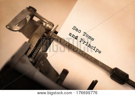 Old Typewriter - Soa Tome And Principe