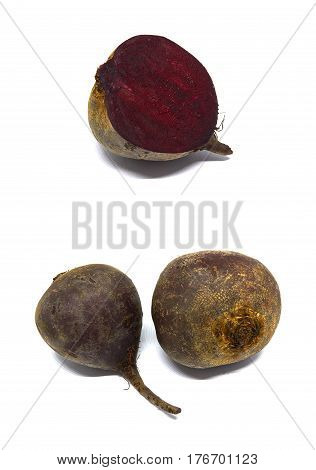 Fresh red Beet isolated on a white background
