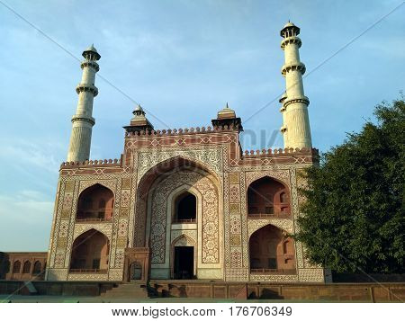 Sikandra tomb front view built by Akbar the great