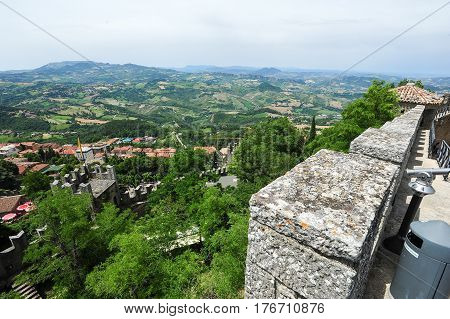 The View From La Rocca Fortless On Borgo Maggiore