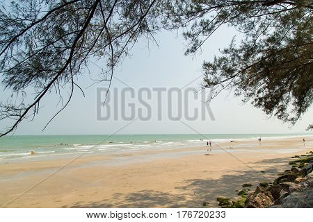 Cha-Am Beach a famous beach Thailand .