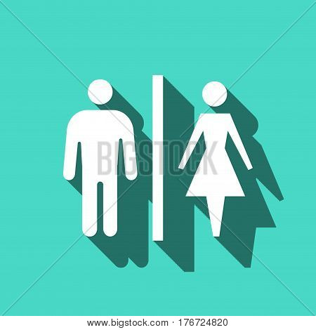 toilet man woman icon stock vector illustration flat design