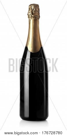 Champagne bottle isolated on a white background