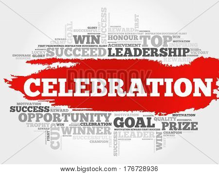 Celebration word cloud collage , business concept
