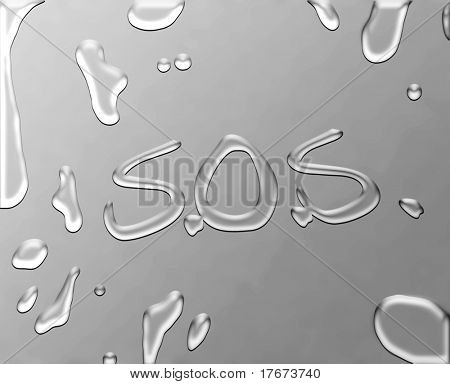 goccioline d'acqua SOS
