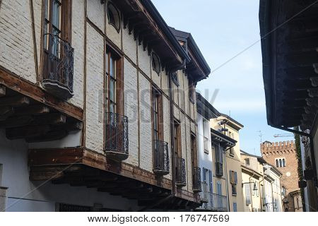 Monza (Brianza Lombardy Italy): historic buildings along via Lambro