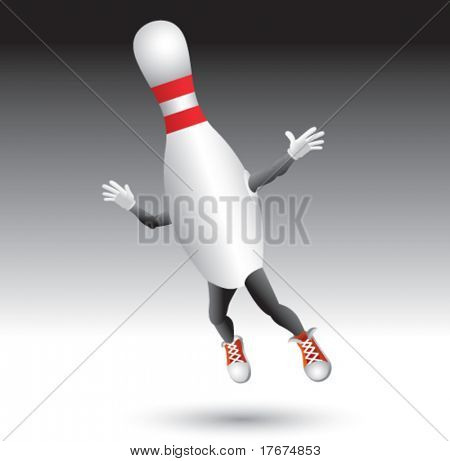 létající muž pin bowling