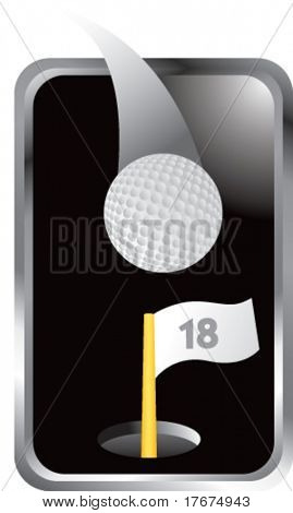 sorte fane golfbold